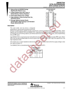 SN64BCT244DW datasheet  